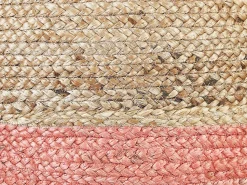 Pouf Jute Naturfarben / Rosa 50 X 40 Cm Duki