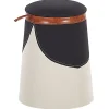 Pouf Mit Stauraum Beige 33 Cm Rund Fur Kinder Apache