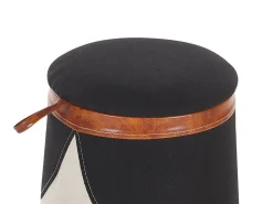 Pouf Mit Stauraum Beige 33 Cm Rund Fur Kinder Apache