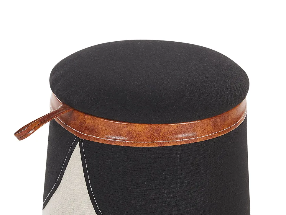 Pouf Mit Stauraum Beige 33 Cm Rund Fur Kinder Apache