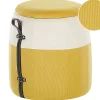 Pouf Mit Stauraum Cord Gelb 36 Cm Ruby