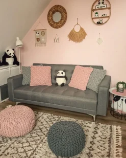 Pouf Rosa 40 Cm Conrad