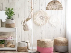 Pouf Rosa 44 X 44 Cm Kirama