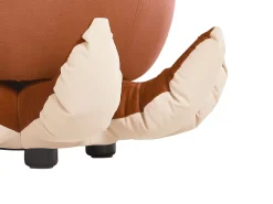 Pouf Samtstoff Braun Oktopus-Form 55 Cm Octopus