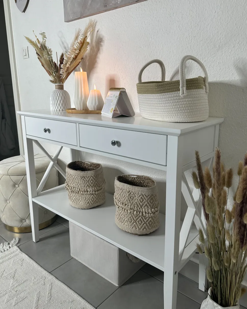Pouf Samtstoff Mit Stauraum Weis 2Er Set Pueblo