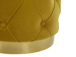 Pouf Samtstoff Mit Stauraum Senfgelb 2Er Set Pueblo