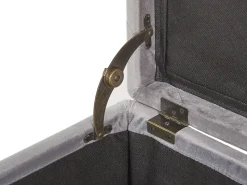 Pouf Samtstoff Mit Stauraum Hellgrau Loretto