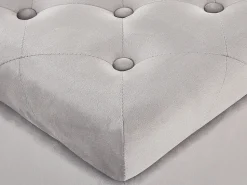 Pouf Samtstoff Mit Stauraum Hellgrau Loretto