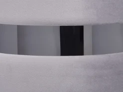 Pouf Samtstoff Mit Stauraum Hellgrau 2Er Set Doris