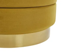 Pouf Samtstoff Mit Stauraum Senfgelb 2Er Set Garland