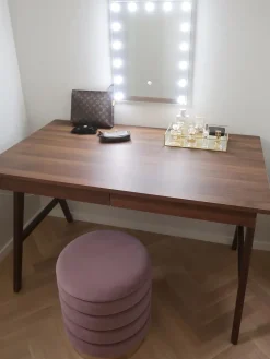 Pouf Samtstoff Mit Stauraum Rosa 2Er Set Garland
