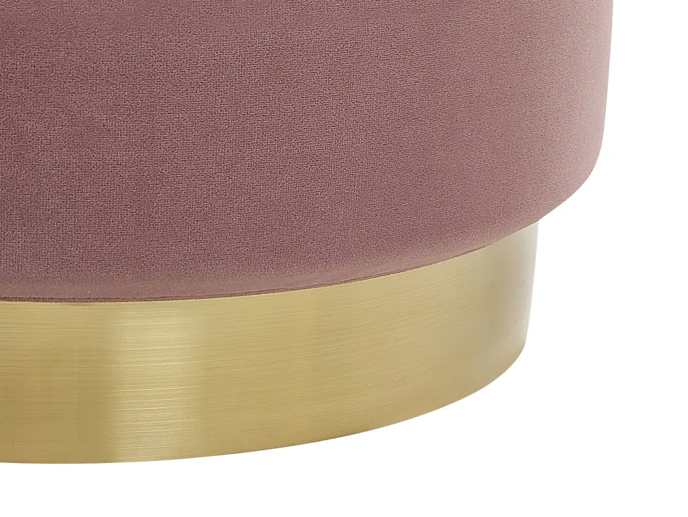Pouf Samtstoff Mit Stauraum Rosa 2Er Set Garland