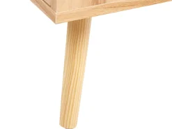 Rattan 4 Schubladen Kommode Helles Holz Perote