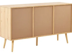 Rattan 3 Turen Sideboard Helles Holz Perote