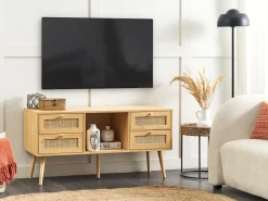 Rattan Tv-Mobel Helles Holz Perote