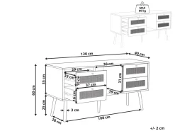 Rattan Tv-Mobel Helles Holz Perote