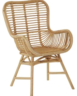 Rattanstuhl Beige Naturlich Mit Armlehnen Togo