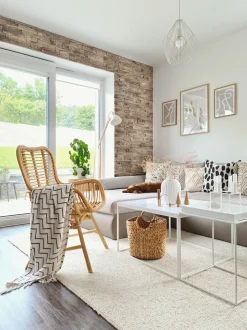 Rattanstuhl Beige Naturlich Mit Armlehnen Togo