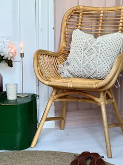 Rattanstuhl Beige Naturlich Mit Armlehnen Togo