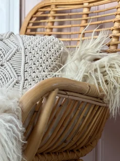 Rattanstuhl Beige Naturlich Mit Armlehnen Togo