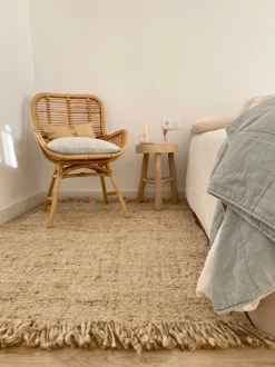 Rattanstuhl Beige Naturlich Mit Armlehnen Togo