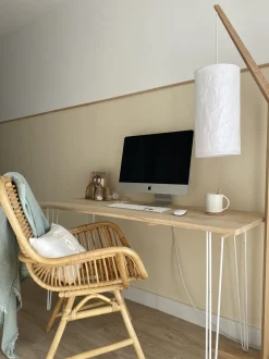 Rattanstuhl Beige Naturlich Mit Armlehnen Togo