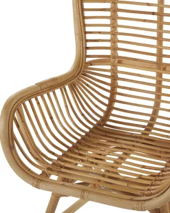 Rattanstuhl Beige Naturlich Mit Armlehnen Togo