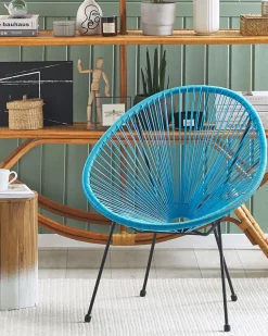 Rattanstuhl Kunststoff Blau O 70 Cm Acapulco Ii