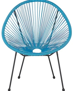 Rattanstuhl Kunststoff Blau 2Er Set O 70 Cm Acapulco Ii