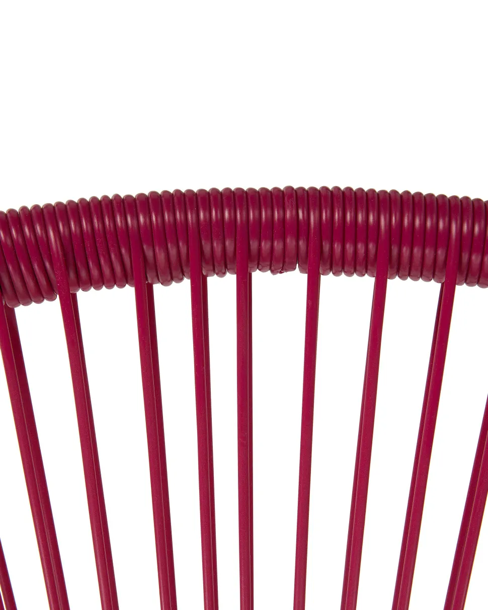 Rattanstuhl Kunststoff Rosa/Gelb/Beige 2Er Set O 76 Cm Acapulco
