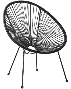 Rattanstuhl Kunststoff Schwarz O 70 Cm Acapulco Ii