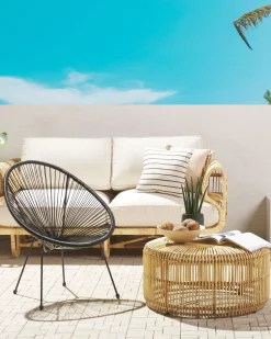 Rattanstuhl Kunststoff Schwarz O 70 Cm Acapulco Ii
