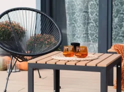 Rattanstuhl Kunststoff Schwarz O 70 Cm Acapulco Ii