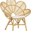 Rattanstuhl Naturlich Auflage Beige Pfauform Florentine