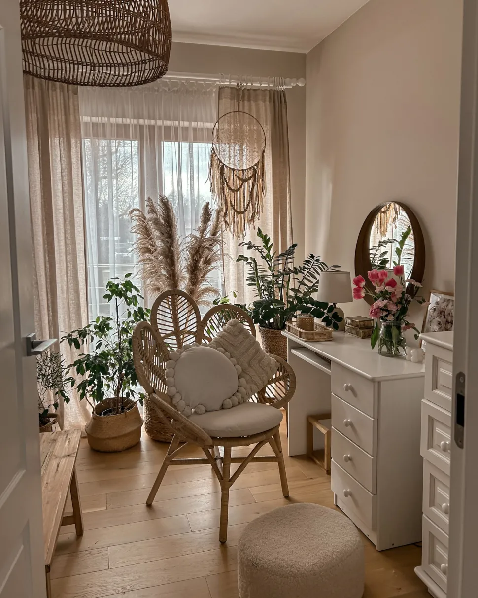 Rattanstuhl Naturlich Auflage Beige Pfauform Florentine