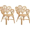 Rattanstuhl Naturlich Pfauform 2Er Set Florentine Ii
