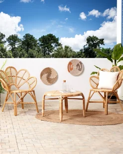 Rattanstuhl Naturlich Pfauform 2Er Set Florentine Ii