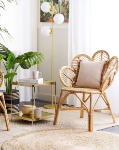 Rattanstuhl Naturlich Pfauform 2Er Set Florentine Ii