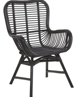 Rattanstuhl Schwarz Togo