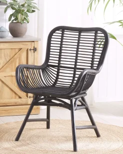Rattanstuhl Schwarz Togo