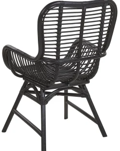 Rattanstuhl Schwarz Togo