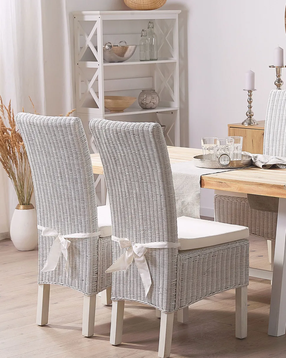 Rattanstuhl Weis 2Er Set Andes