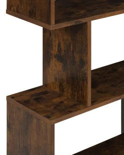 Regal Dunkler Holzfarbton 6 Facher Valdosa