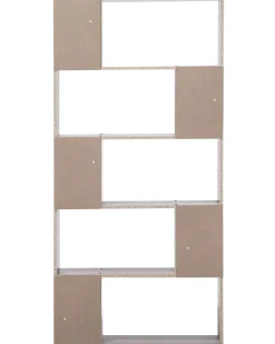 Regal Dunkler Holzfarbton / Weis 5 Facher Orilla