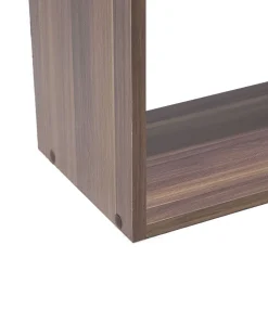 Regal Dunkler Holzfarbton / Weis 5 Facher Orilla
