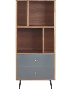 Regal Dunkler Holzfarbton / Grau 4 Facher Richmond