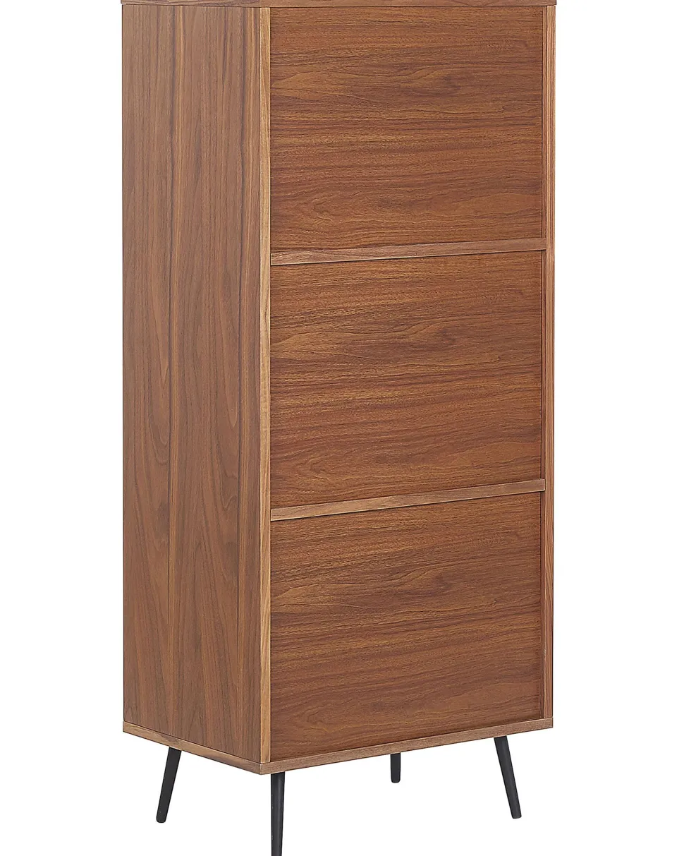 Regal Dunkler Holzfarbton / Grau 4 Facher Richmond
