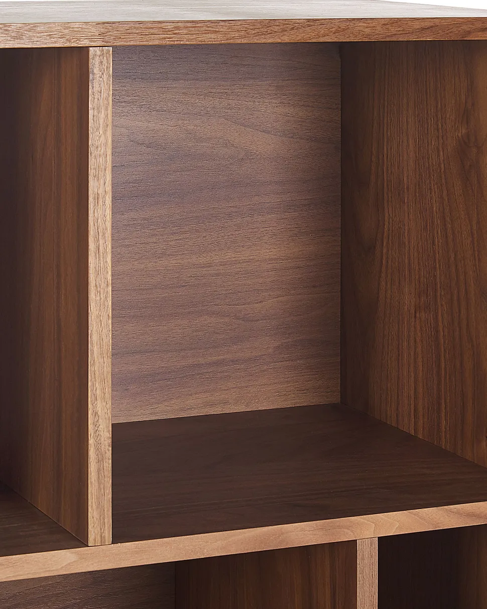 Regal Dunkler Holzfarbton / Grau 4 Facher Richmond