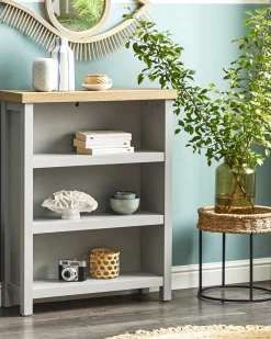 Regal Grau / Heller Holzfarbton 3 Facher Clio