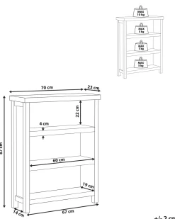 Regal Grau / Heller Holzfarbton 3 Facher Clio